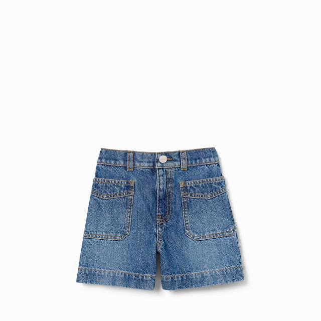 Children's bleached denim shorts