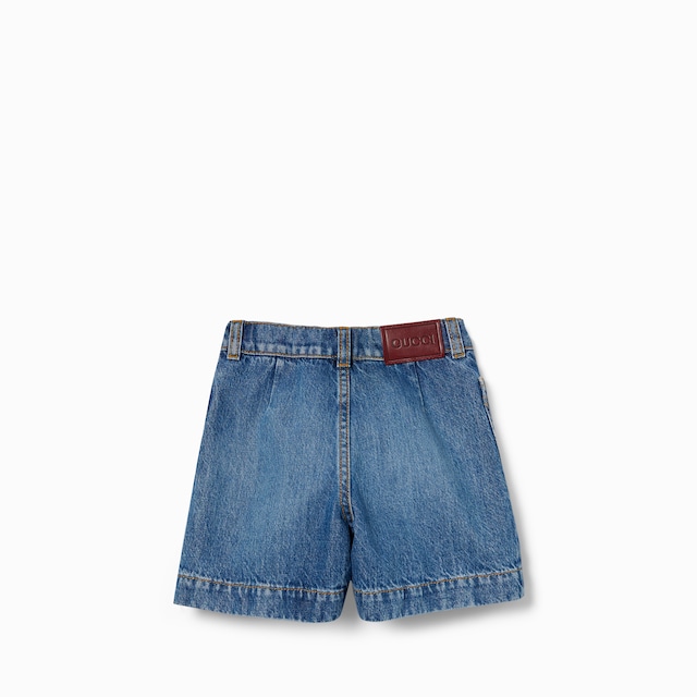 Children's bleached denim shorts