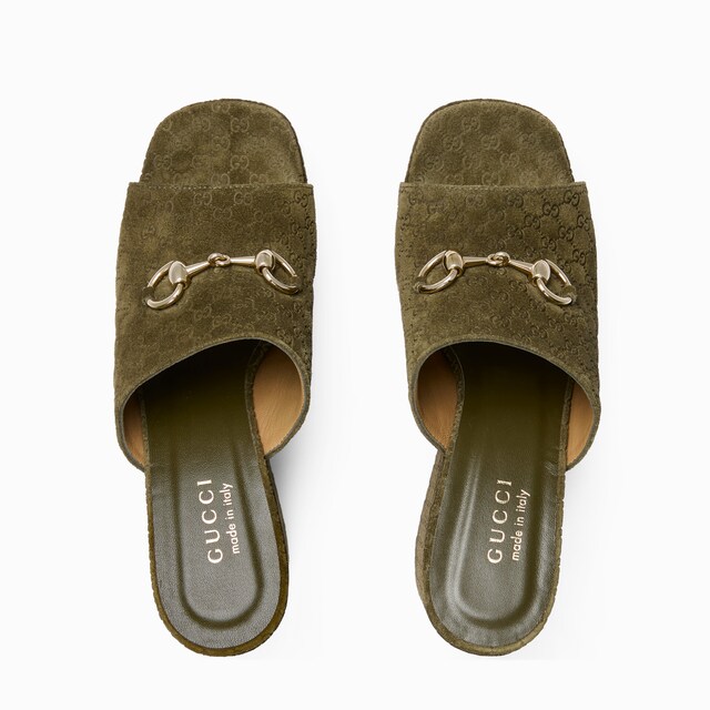 Women's wedge sandal with Horsebit - image 2