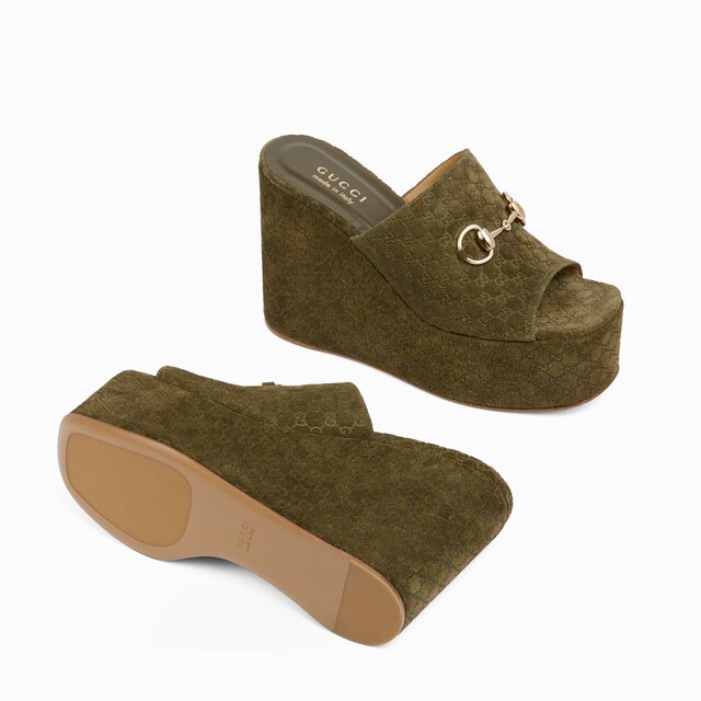 Women's wedge sandal with Horsebit - image 3