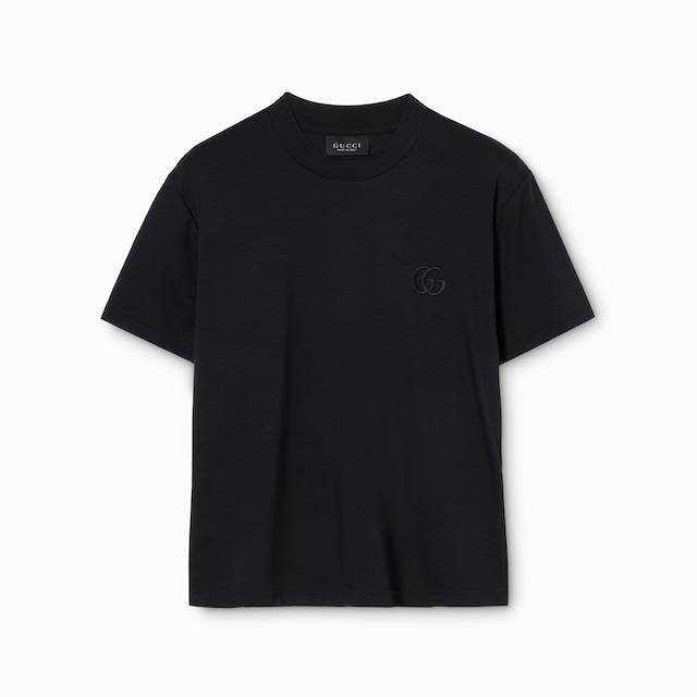 Rayon jersey T-shirt with embroidery