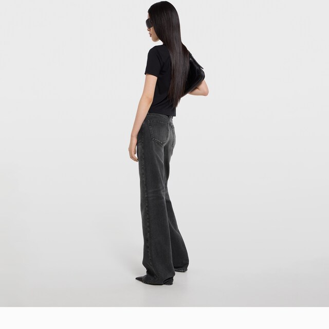 Rayon jersey T-shirt with embroidery