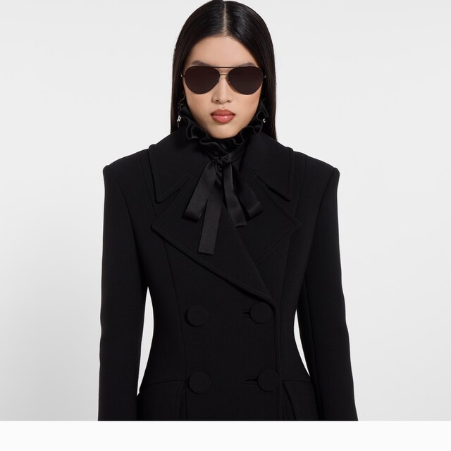 Double-breasted wool coat - image 3
