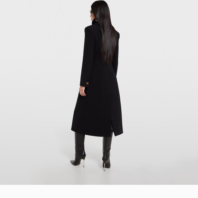 Double-breasted wool coat