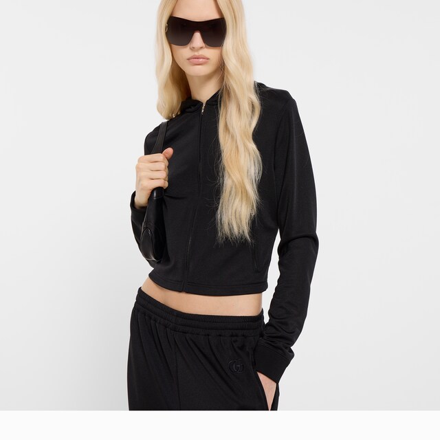 Jersey zip jacket with embroidery - image 5