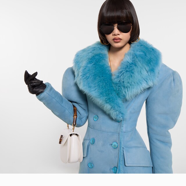 Soft long shearling coat - image 3