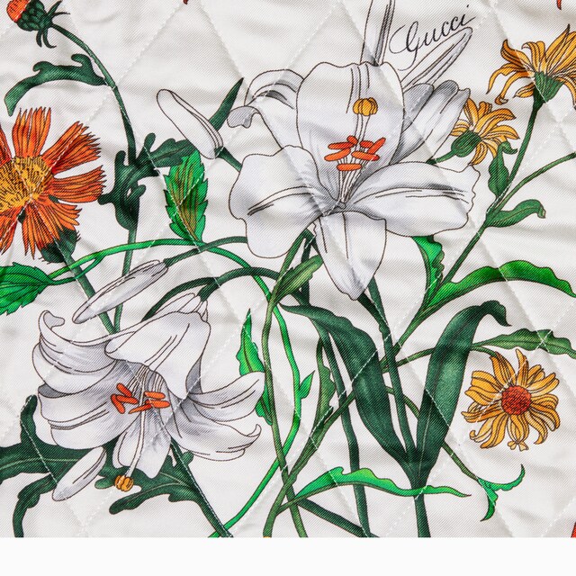 Printed quilted twill long dress - image 2