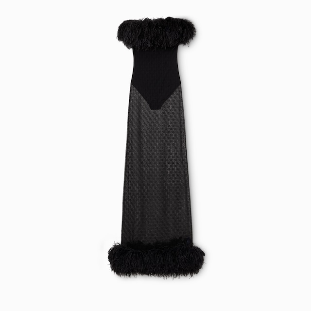 Abito lungo in pizzo GG