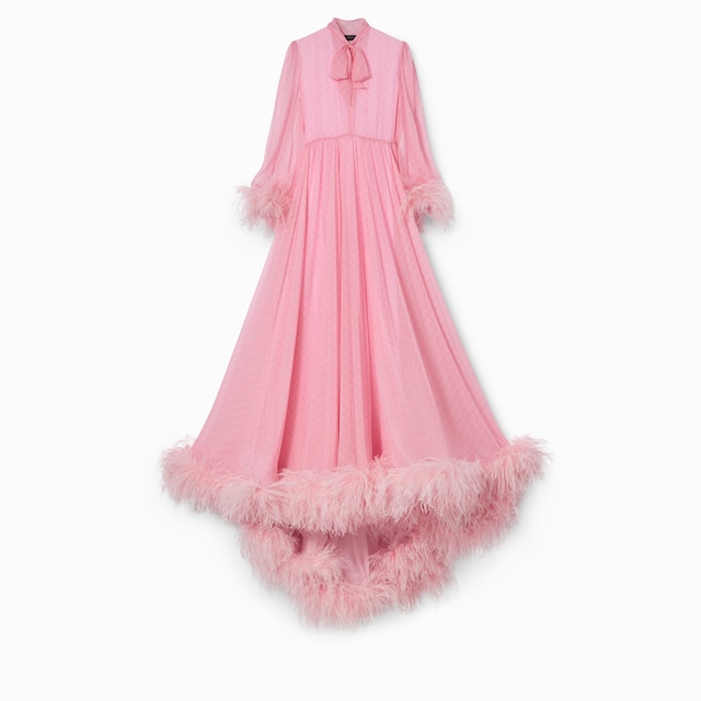 Abito in chiffon di seta stampato