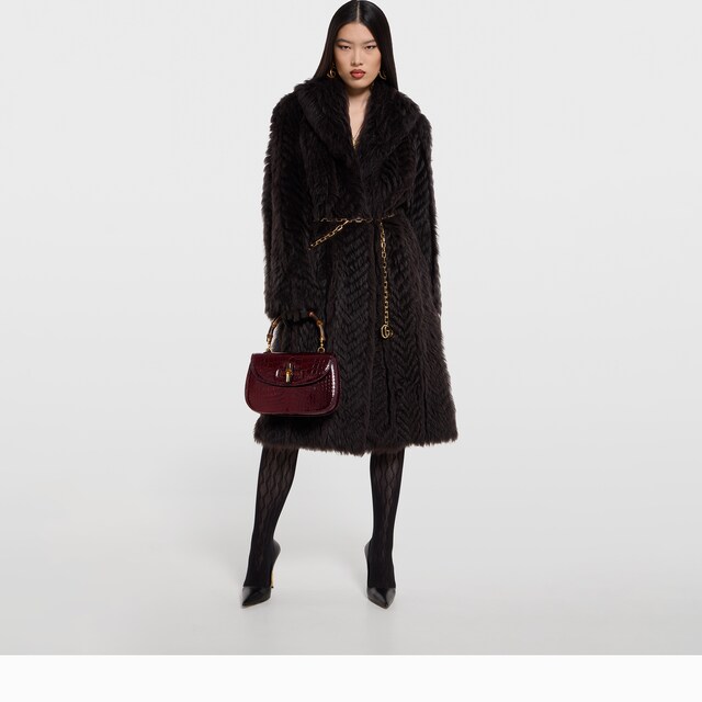 Soft long shearling coat - image 2