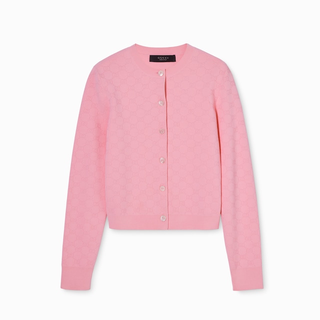 GG 파인 패브릭 자카드 가디건