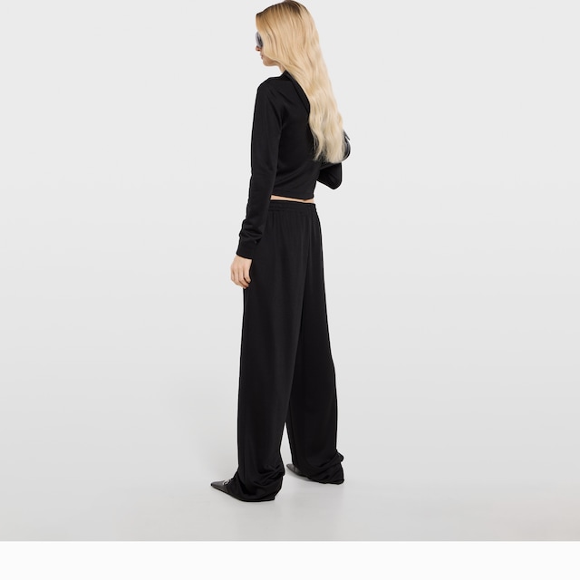 Jersey leisure pants with embroidery - image 2