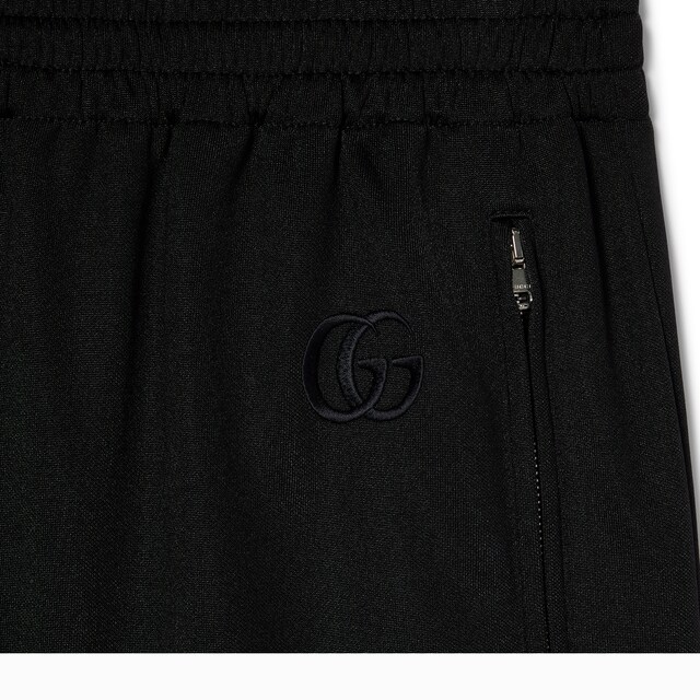 Jersey leisure pants with embroidery