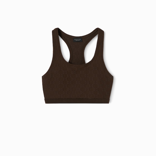 Top in jersey jacquard GG