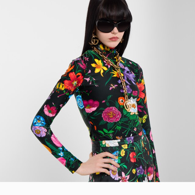 Printed sparkling jersey turtleneck - image 3