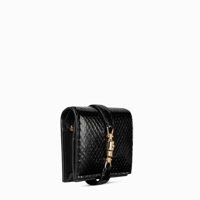 Portefeuille Gucci Jackie en python petit format