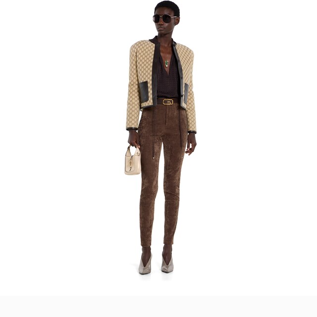 Printed GG shearling jacket - image 4