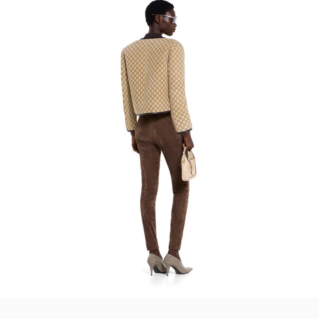 Printed GG shearling jacket - image 3