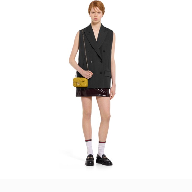 Wool vest with Web insert