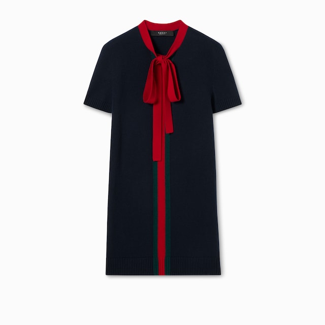 Vestido de punto con tribanda Web