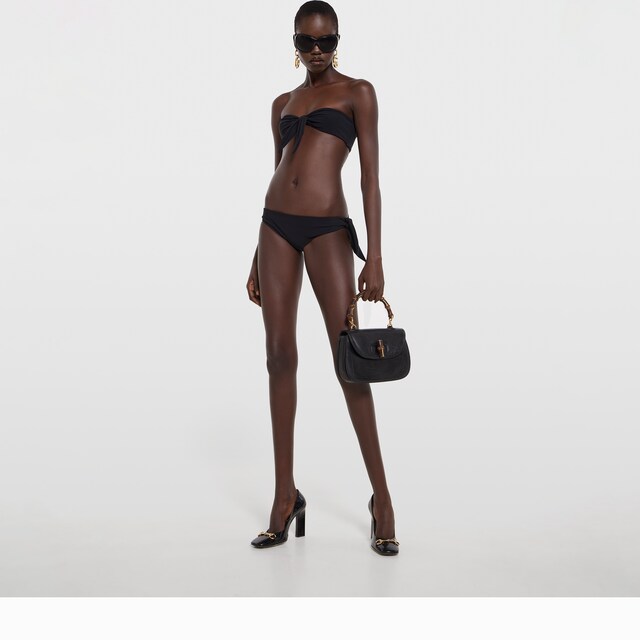 Sparkling jersey bikini with embroidery - image 5