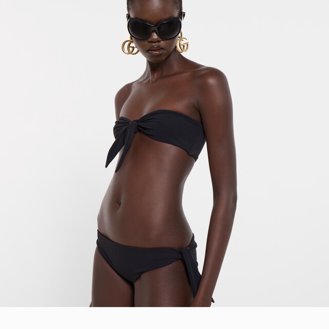 Sparkling jersey bikini with embroidery - image 4
