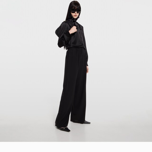 Silk crepe de chine pants