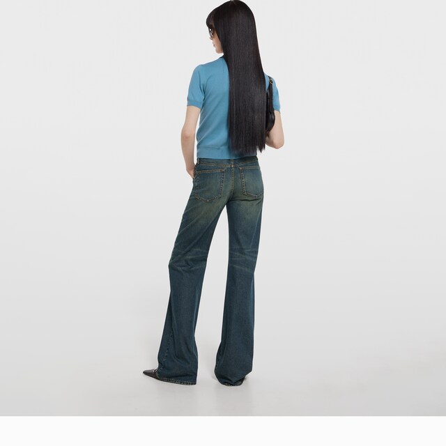 Knit wool polo shirt with embroidery - image 3