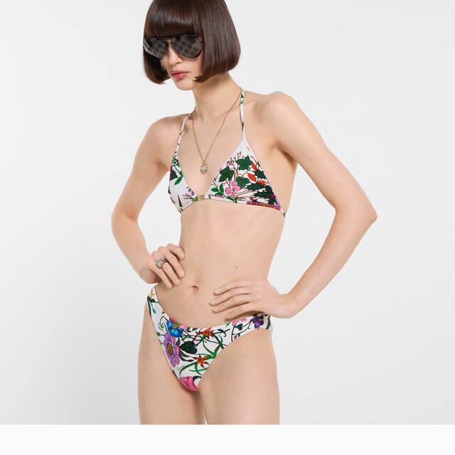 Printed sparkling jersey bikini - image 2