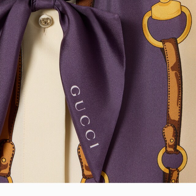 Printed silk till shirt - image 5