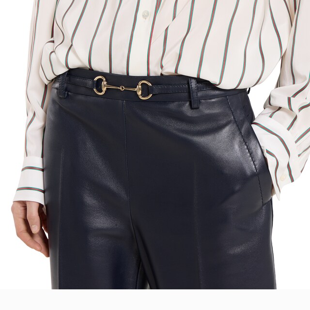 Shiny leather pants with Horsebit - image 2