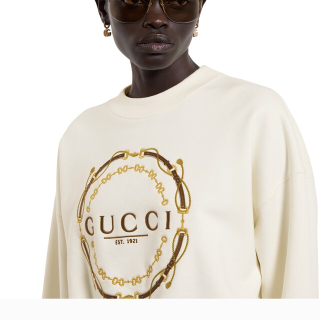Cotton jersey sweatshirt with print