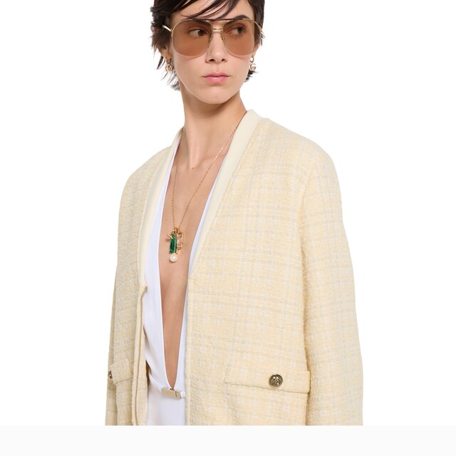 Check cotton tweed jacket - image 4