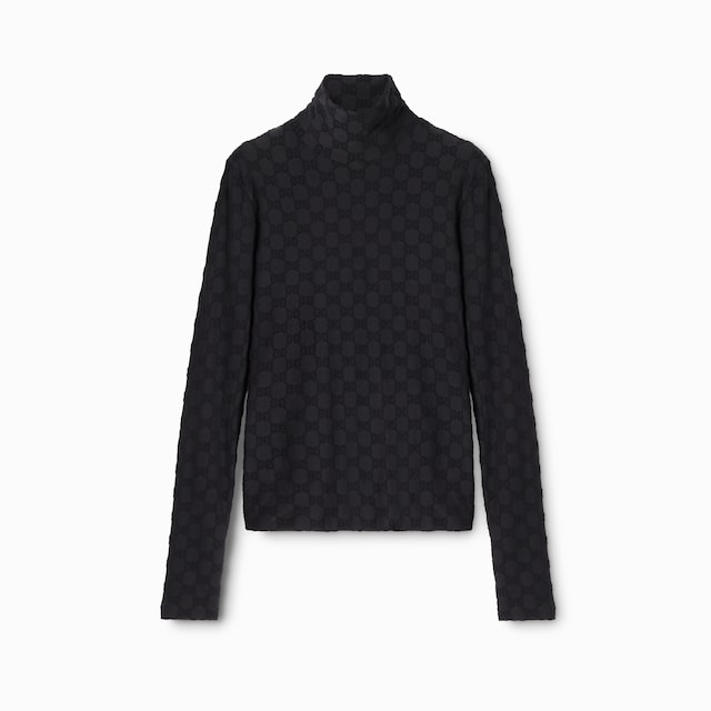 Camiseta de punto elástico con GG