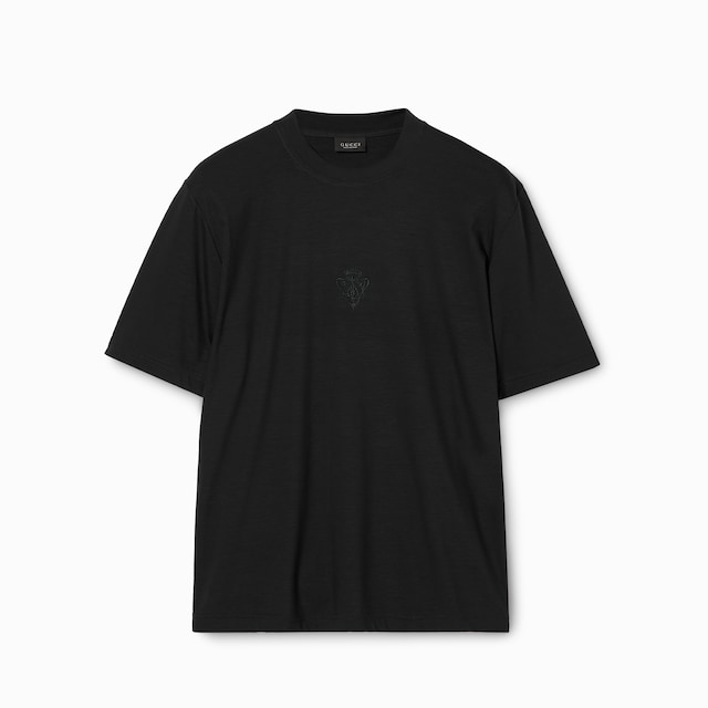 Soft rayon jersey T-shirt with embroidery