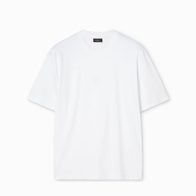 Soft rayon jersey T-shirt with embroidery