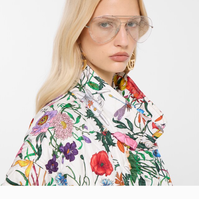 Printed quilted twill jacket - image 3