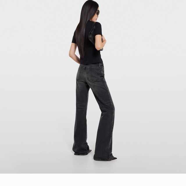 Cotton denim pants with Horsebit - image 2