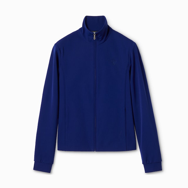 Stretch nylon gabardine zip jacket