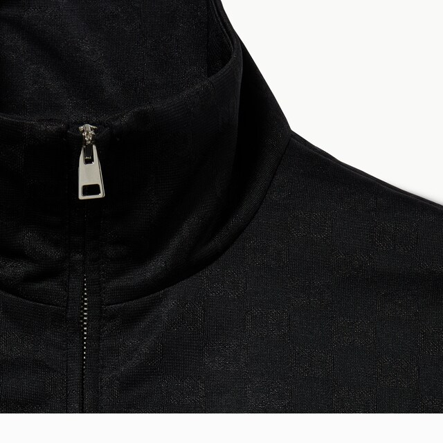 GG jersey jacquard zip jacket