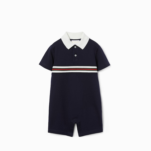 Combinaison pour bébé en coton avec bande Web