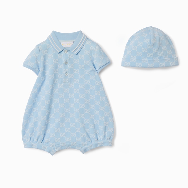 Ensemble cadeau deux-pièces pour bébé en coton GG