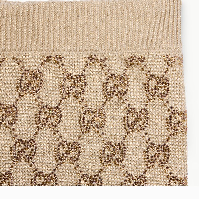 Wool cashmere leisure pants with crystals - image 2