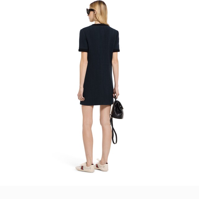 Wool textured tweed dress - image 2