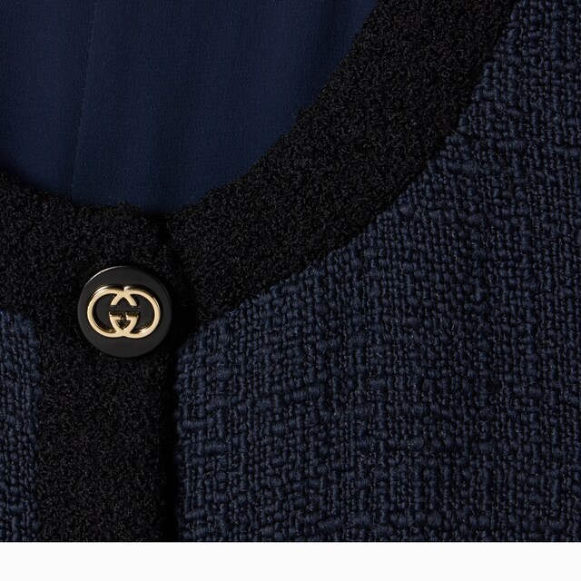 Wool textured tweed dress - image 3