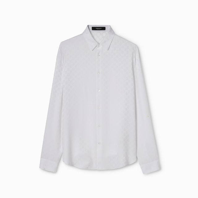 Chemise en jacquard de soie GG