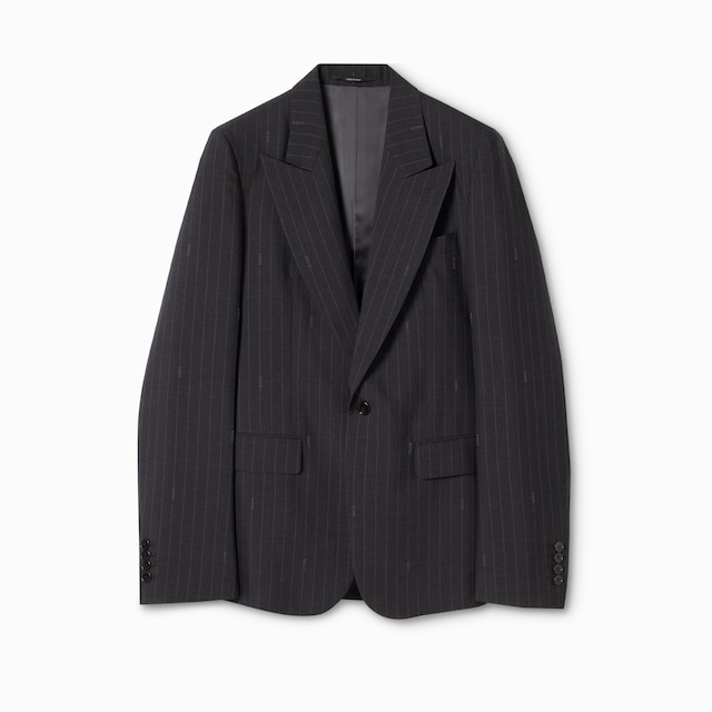 Chaqueta de lana con raya diplomática Gucci