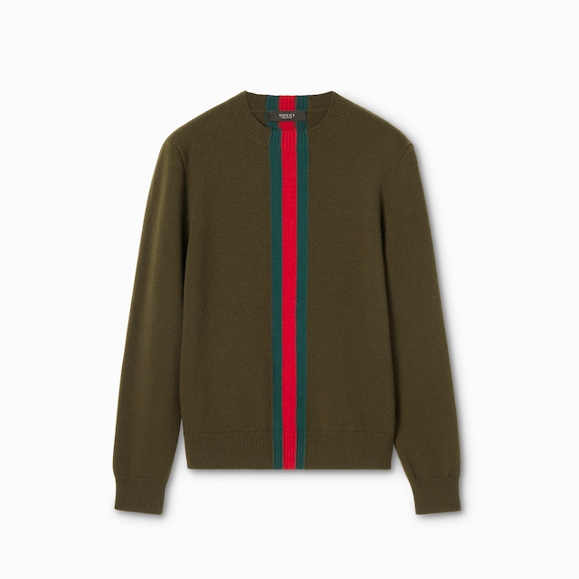 Jersey de punto con intarsia de tribanda Web