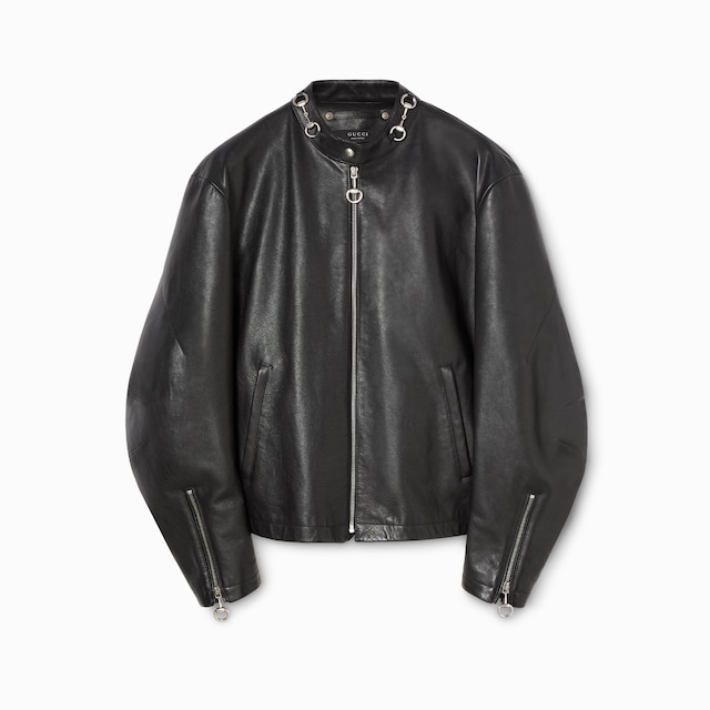 Veste en cuir avec Mors