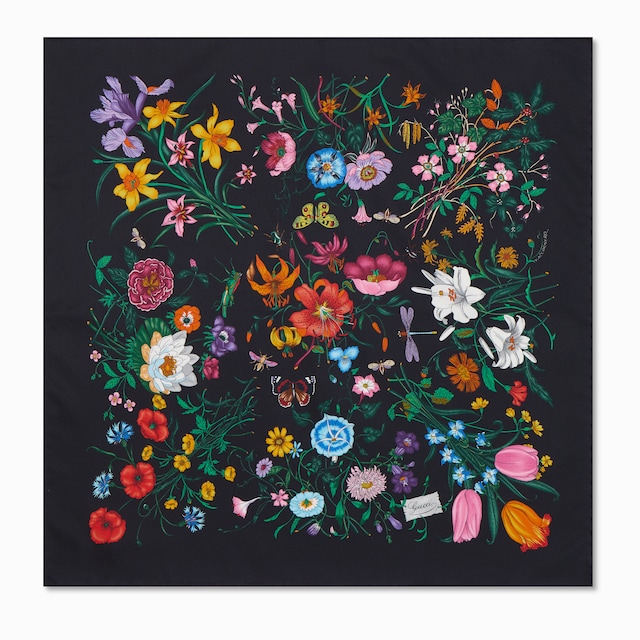 프린트 코튼 실크 포켓 스퀘어